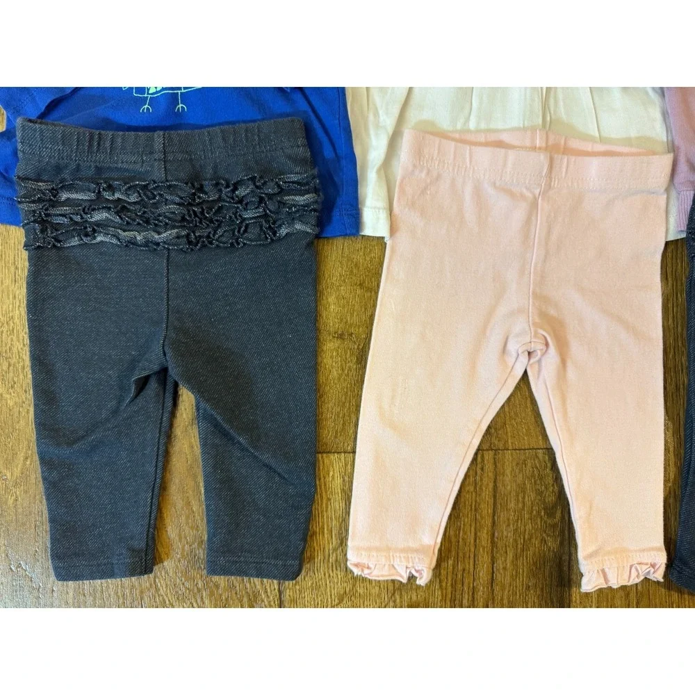 Baby Girl Outfits 6 Months Long‎ Sleeved Shirts Pants Leggings Clothes Lot Owl